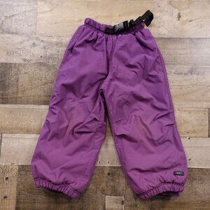 REI Snow Pants Tots 3T Purple Insulated Ski Snowboard Winter Outdoor